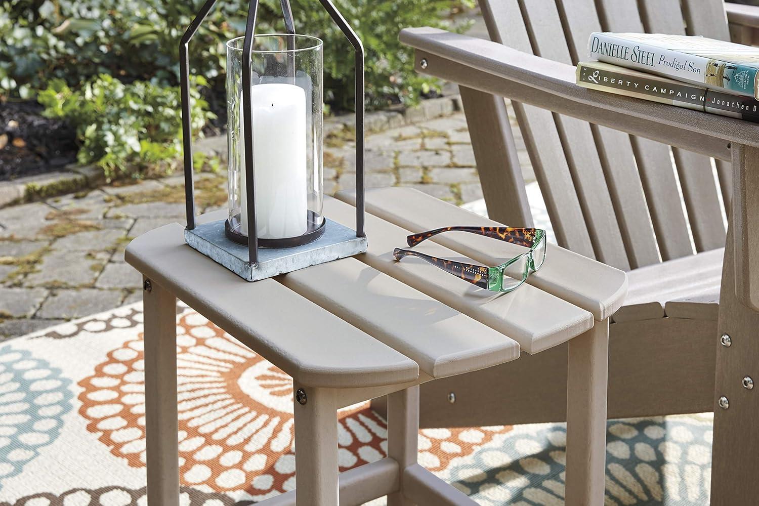 imageSignature Design by Ashley Sundown Treasure Modern Weather Resistant Outdoor End Table BlackGrey