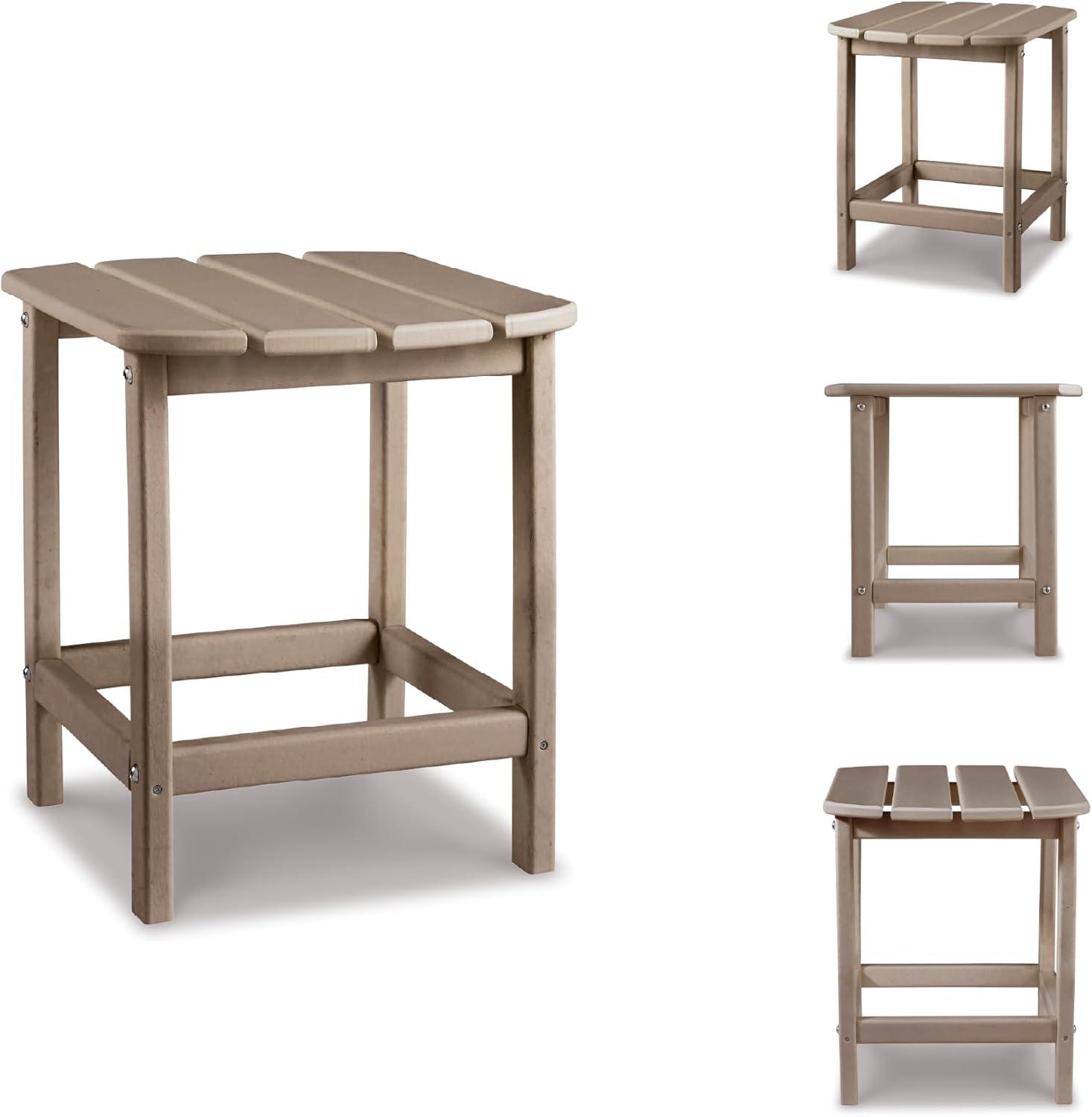 imageSignature Design by Ashley Sundown Treasure Modern Weather Resistant Outdoor End Table BlackGrey