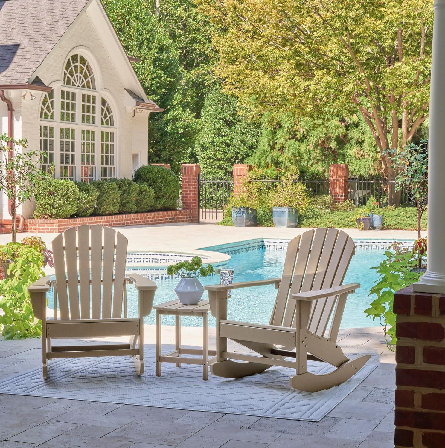 imageSignature Design by Ashley Sundown Treasure Modern Weather Resistant Outdoor End Table BlackGrey