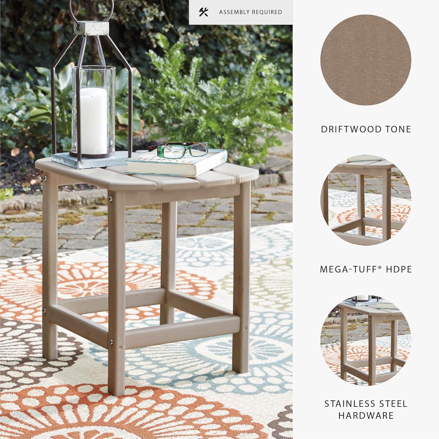 imageSignature Design by Ashley Sundown Treasure Modern Weather Resistant Outdoor End Table BlackGrey