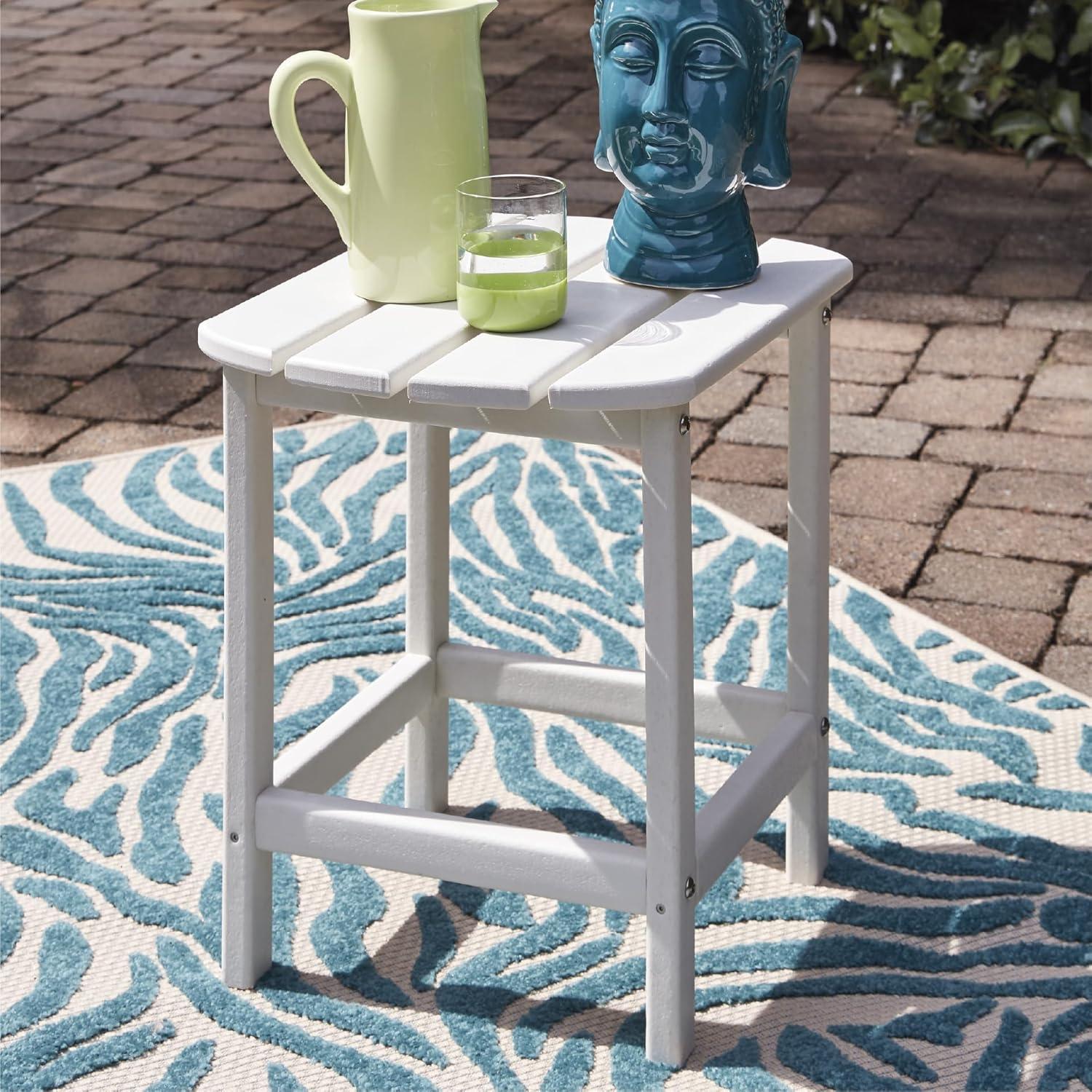 imageSignature Design by Ashley Sundown Treasure Modern Weather Resistant Outdoor End Table BlackWhite