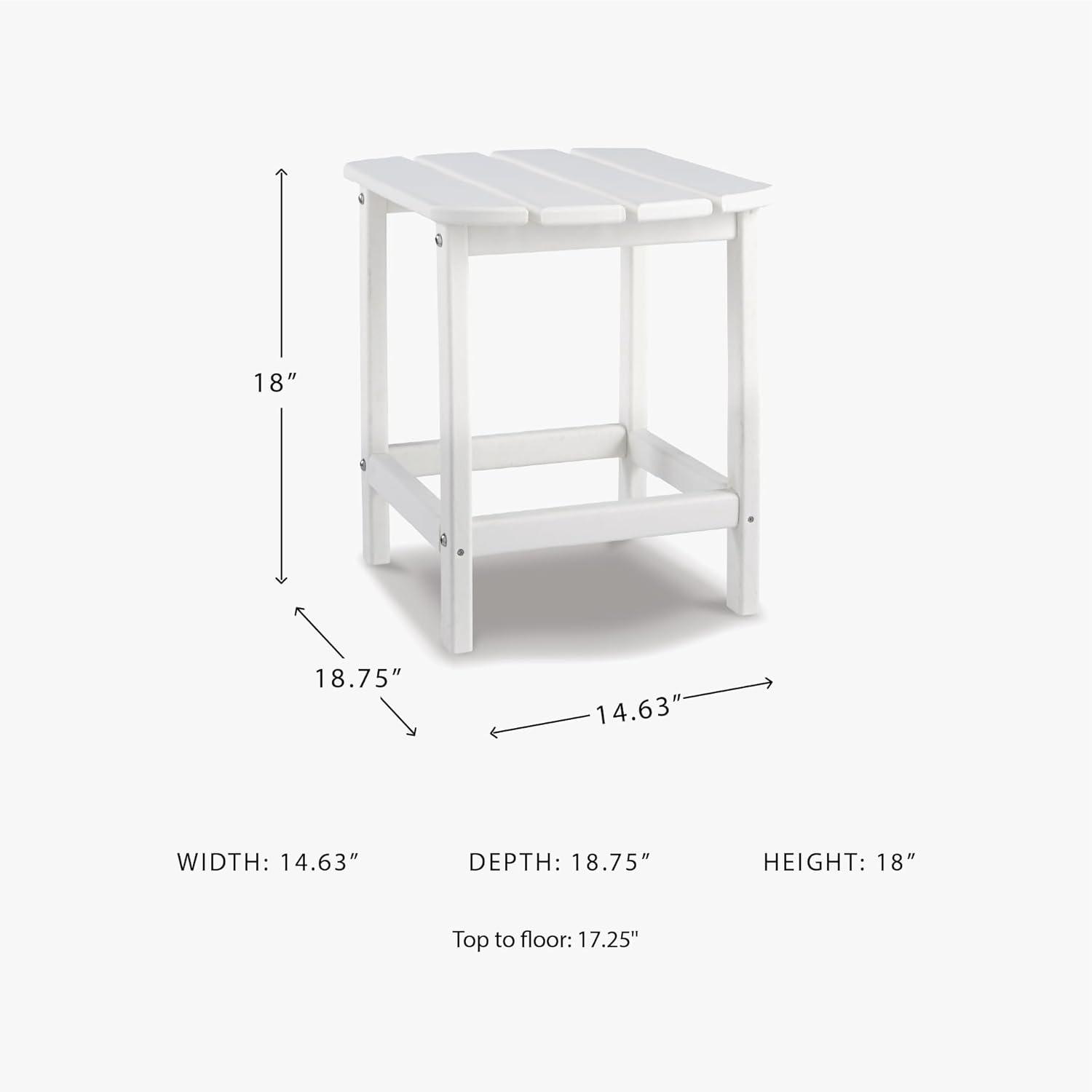 imageSignature Design by Ashley Sundown Treasure Modern Weather Resistant Outdoor End Table BlackWhite