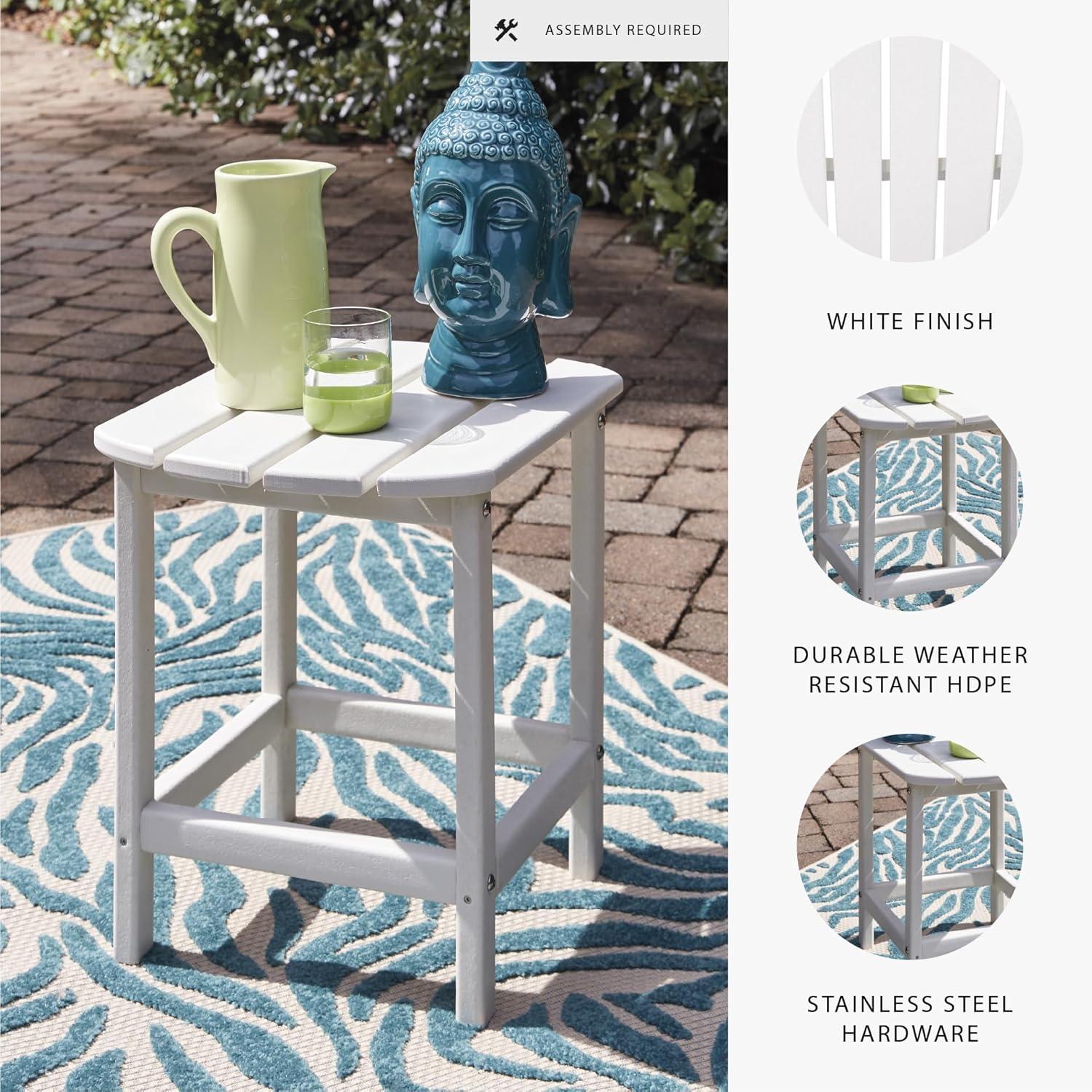 imageSignature Design by Ashley Sundown Treasure Modern Weather Resistant Outdoor End Table BlackWhite