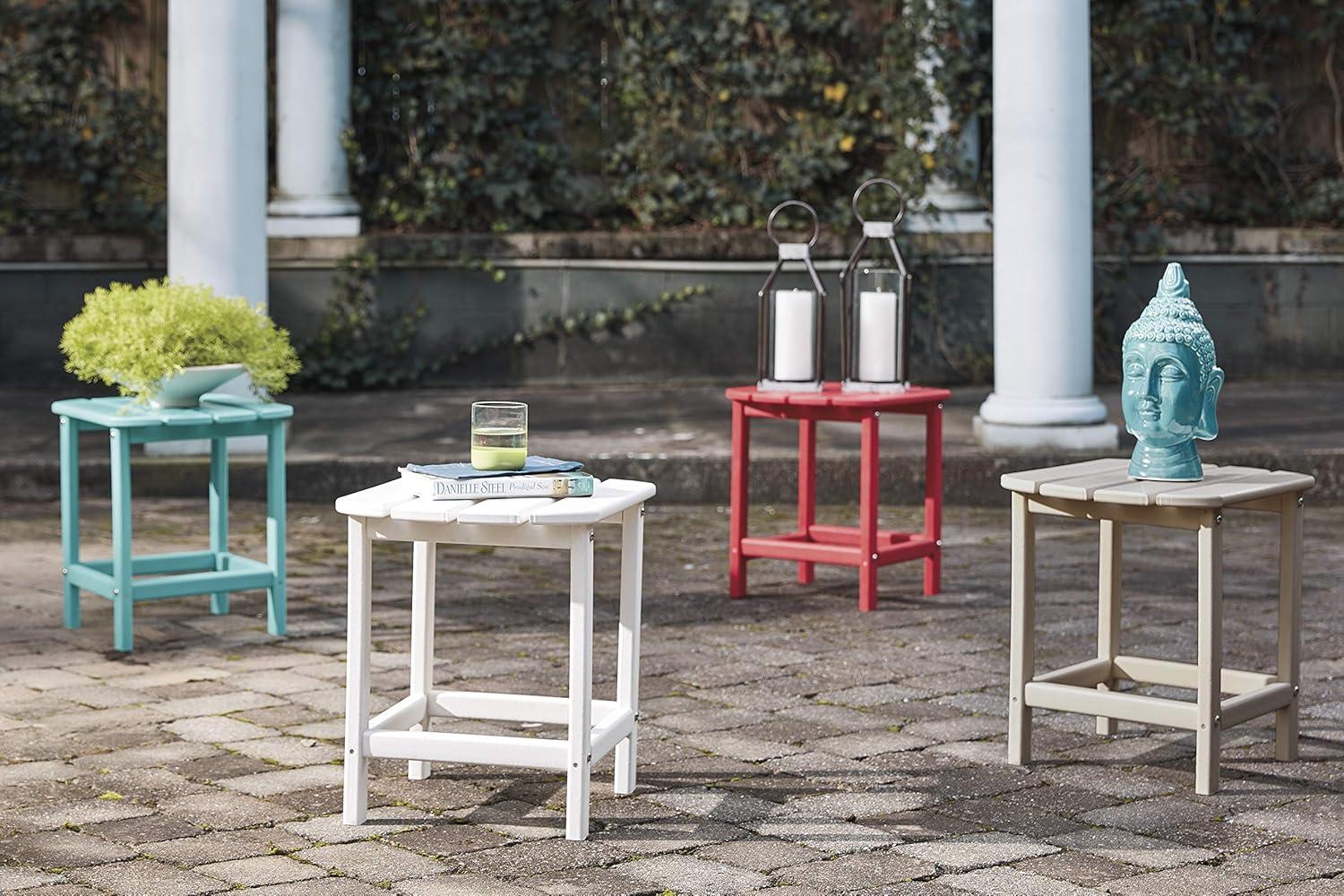 imageSignature Design by Ashley Sundown Treasure Modern Weather Resistant Outdoor End Table BlackWhite