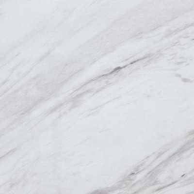 imageSignature Design by Ashley Wynora Contemporary Round End Table with Glass amp Faux Marble White amp Gold