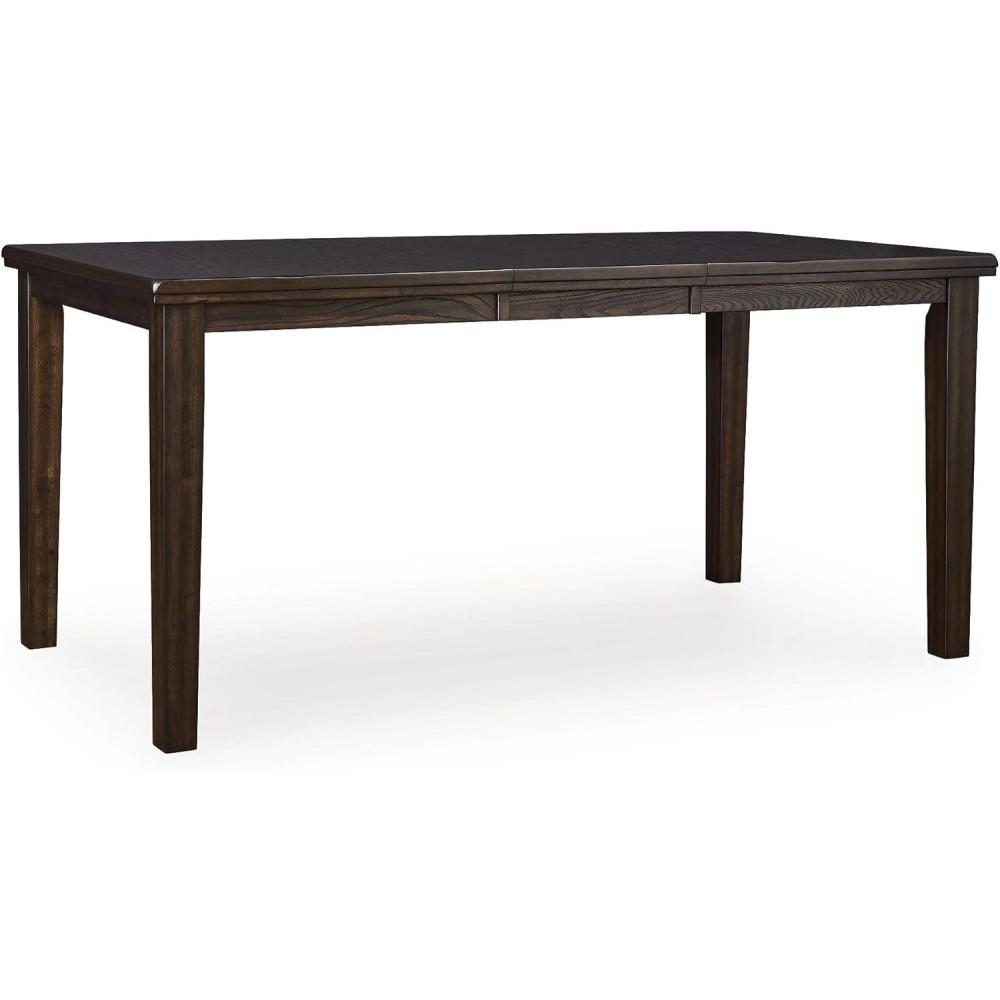 imageSignature Design by Ashley Haddigan Casual Counter Height Dining Extension Table with Distressed Finish Dark Brown