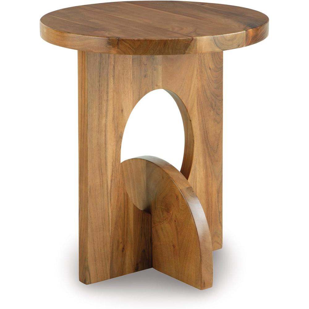 imageSignature Design by Ashley Hollbourne Modern Wood Accent Table Light Brown
