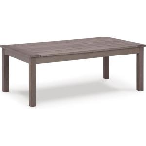 Signature Design by Ashley Hillside Barn Contemporary Weather Resistant Outdoor Coffee Table, Dark Brown