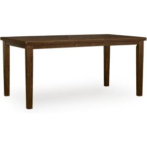 Signature Design by Ashley Ralene Casual Counter Height Dining Extension Table with Distressed Finish, Dark Brown