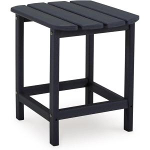 Signature Design by Ashley Sundown Treasure Modern Weather Resistant Outdoor End Table, Black(Black)