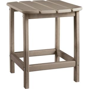 Signature Design by Ashley Sundown Treasure Modern Weather Resistant Outdoor End Table, Black(Grey)