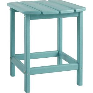 Signature Design by Ashley Sundown Treasure Modern Weather Resistant Outdoor End Table, Black(Turquoise)