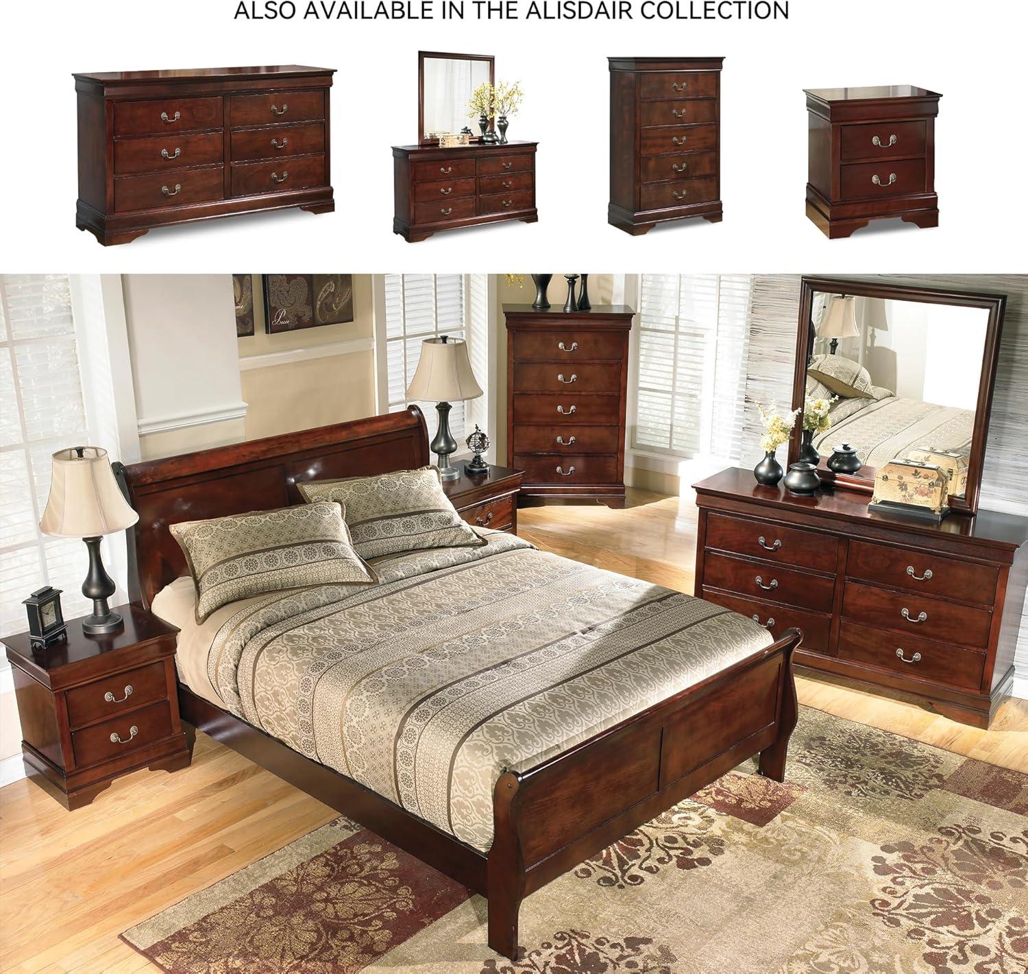 imageSignature Design by Ashley Alisdair Traditional King Sleigh Bed Foundation or Box Spring Needed Dark BrownCalifornia King Sleigh Bed