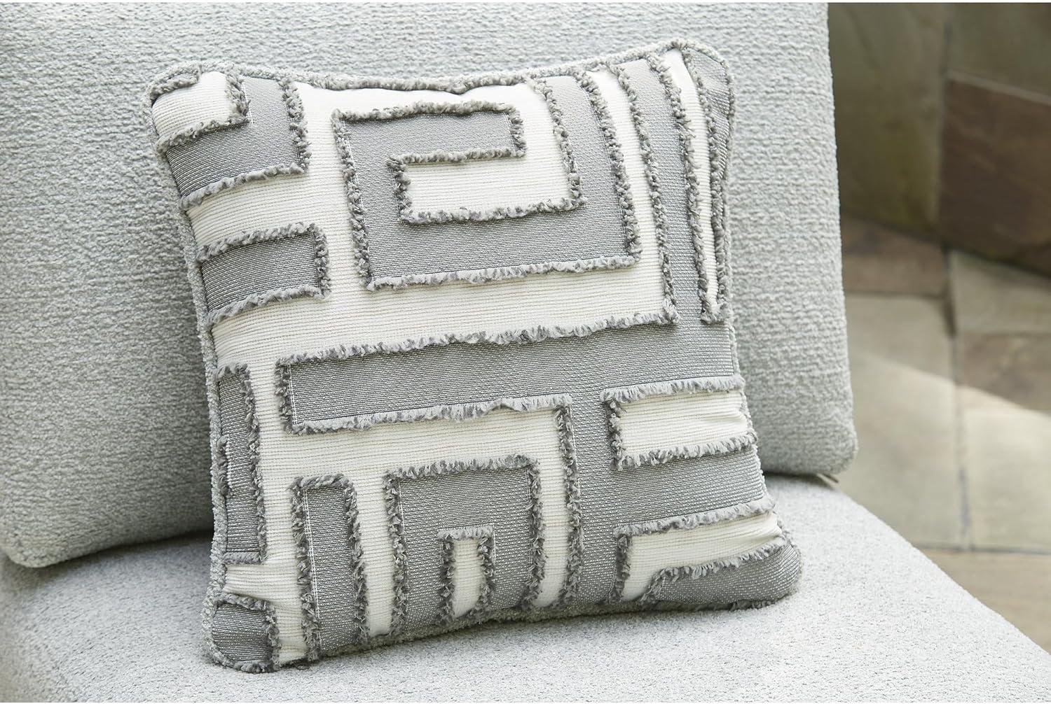 imageSignature Design by Ashley Beachloft Symmetrical Casual 5Piece Outdoor Sectional with Cushion and 5 Throw Pillows Light Gray2Piece Outdoor Sectional