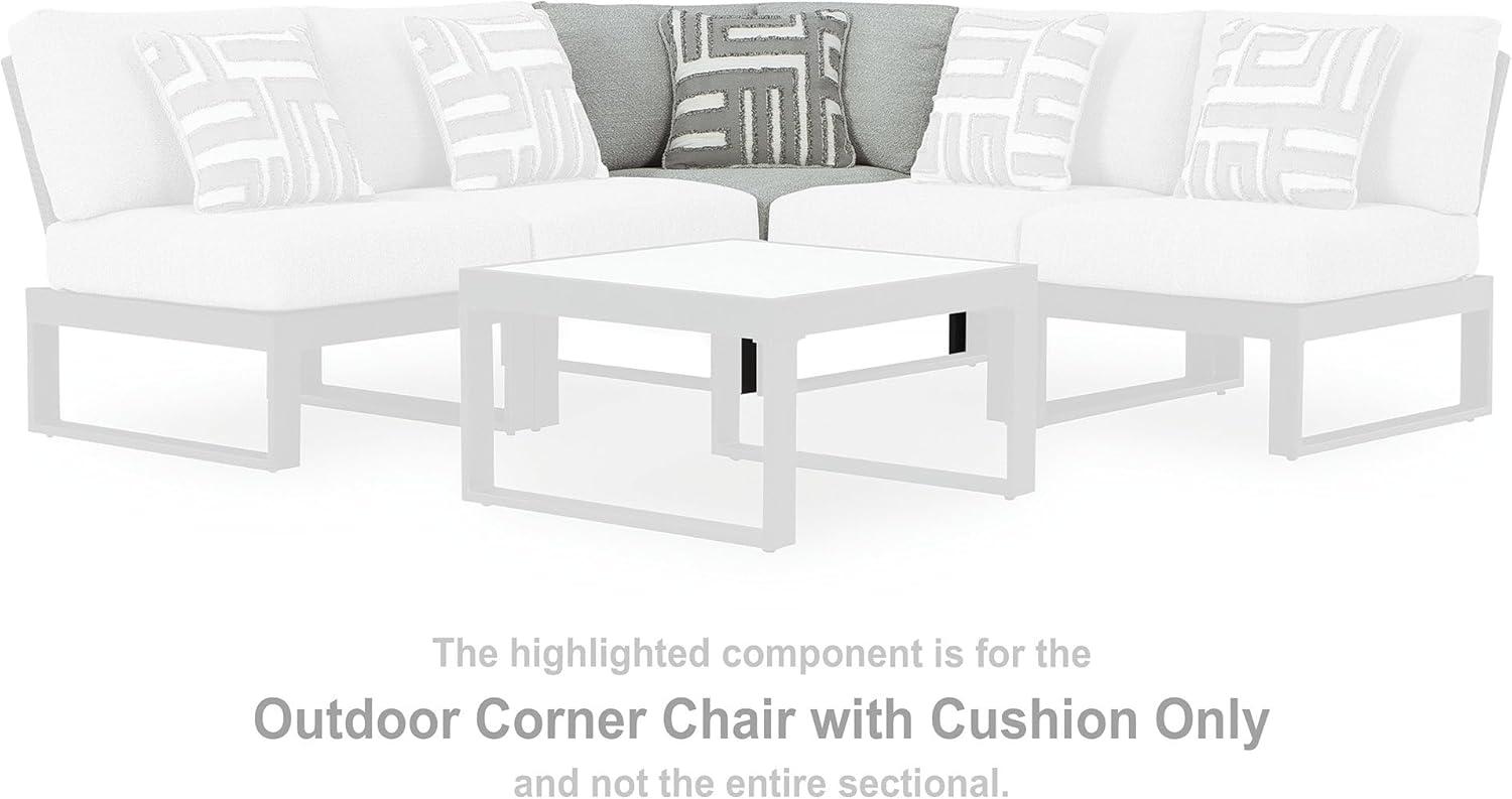 imageSignature Design by Ashley Beachloft Symmetrical Casual 5Piece Outdoor Sectional with Cushion and 5 Throw Pillows Light Gray6Piece Outdoor Sectional