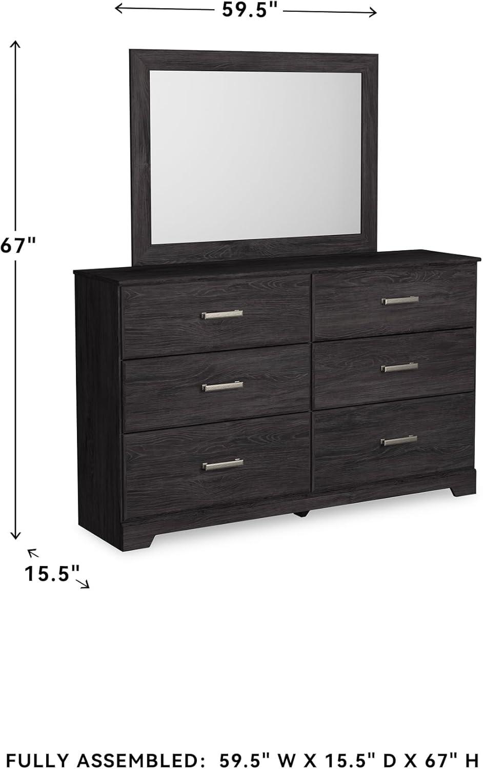 imageSignature Design by Ashley Belachime Rustic Twin Panel Bed Foundation or Box Spring Needed GrayCharcoal