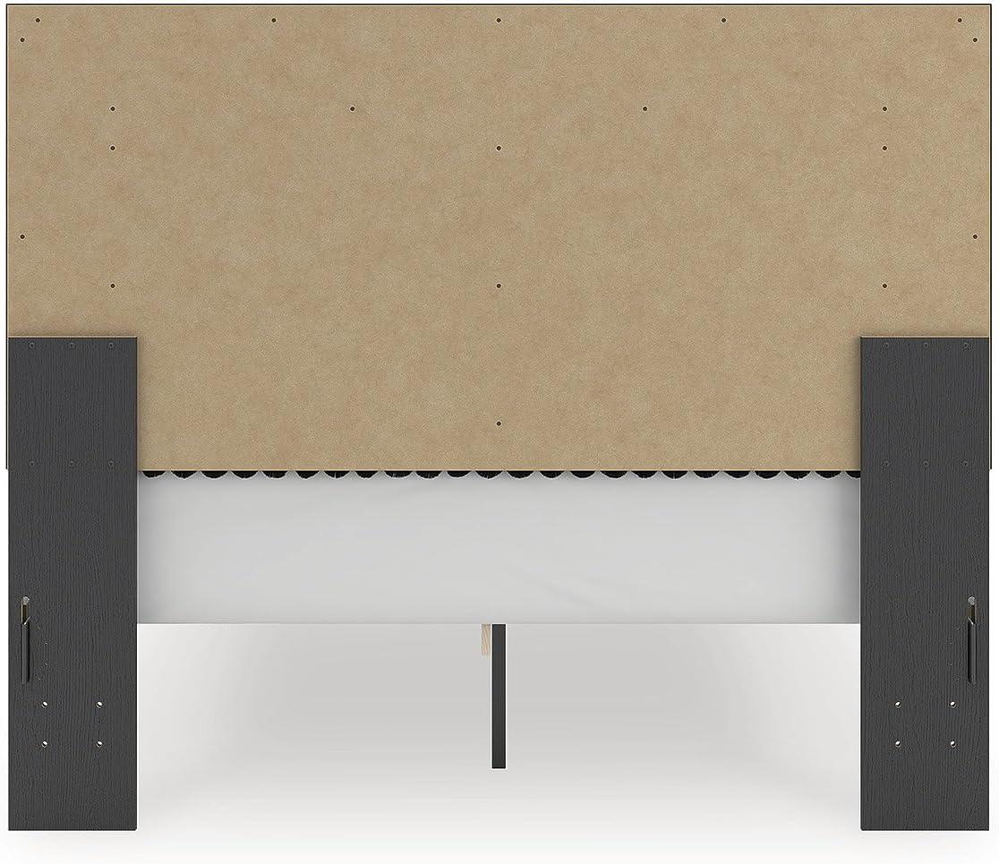 imageSignature Design by Ashley Birmonton Glam Upholstered Panel Storage Bed Foundation or Box Spring Needed King WhiteBlack