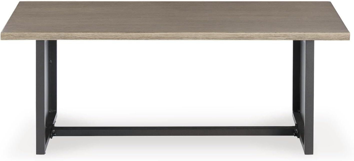 imageSignature Design by Ashley Bree Zee RightArm Facing Modern 4Piece Outdoor Sectional with Tufted Cushion GrayRectangular End Table