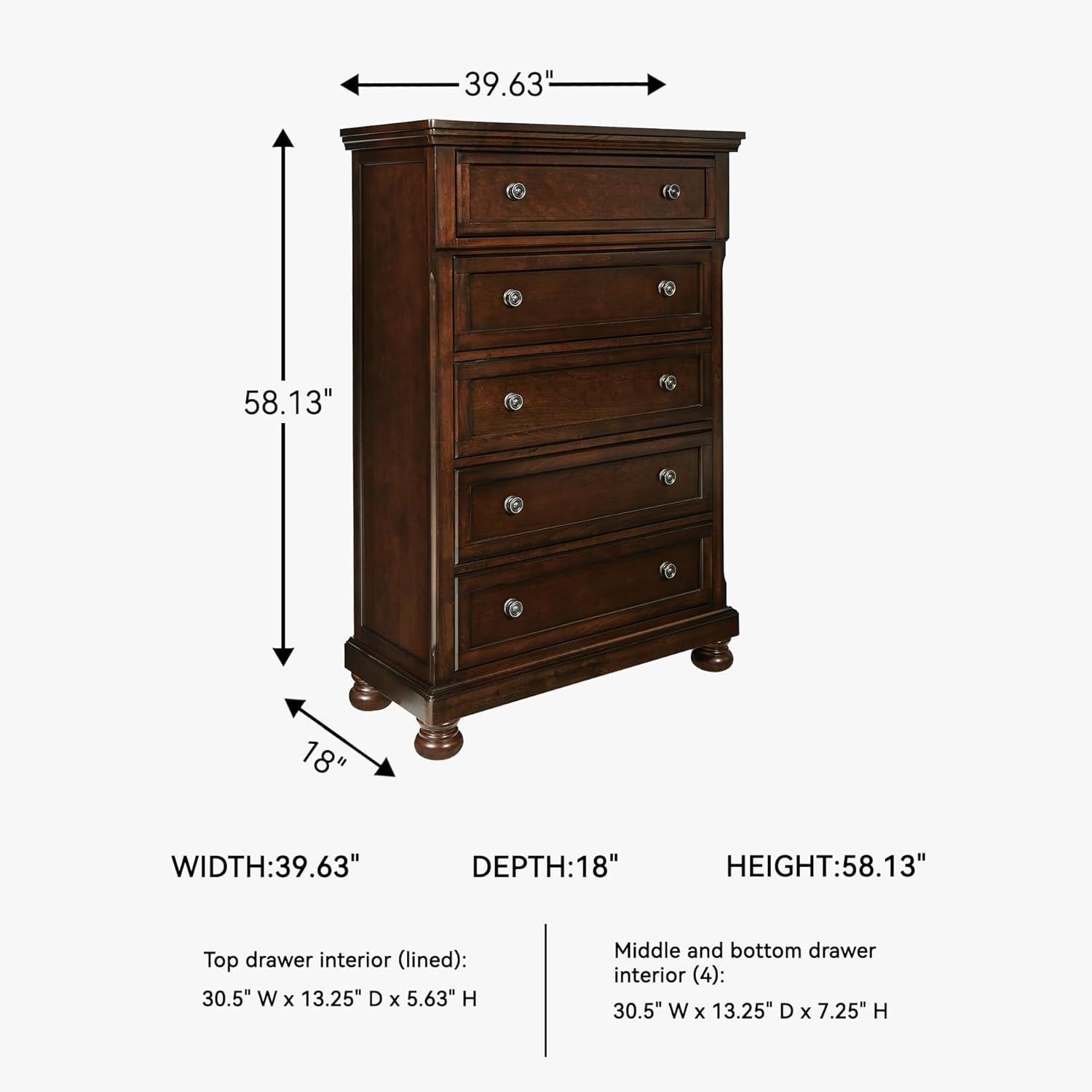 imageSignature Design by Ashley Brinxton Urban SmoothGliding 7Drawer Dresser and Mirror with Safety Stop GrayDark Brown