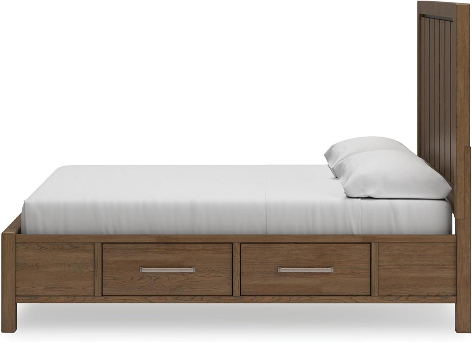 imageSignature Design by Ashley Cabalynn Casual Queen Upholstered Bed Foundation or Box Spring Needed BeigeCalifornia King Panel Bed with Storage