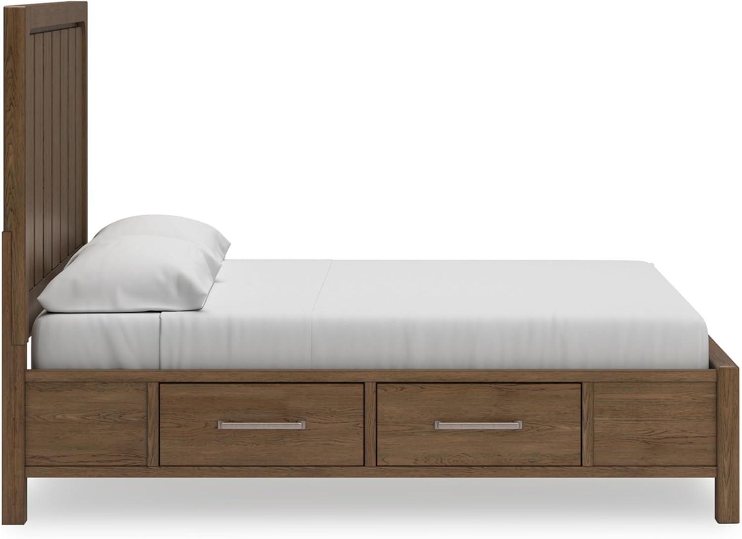 imageSignature Design by Ashley Cabalynn Casual Queen Upholstered Bed Foundation or Box Spring Needed BeigeCalifornia King Panel Bed with Storage