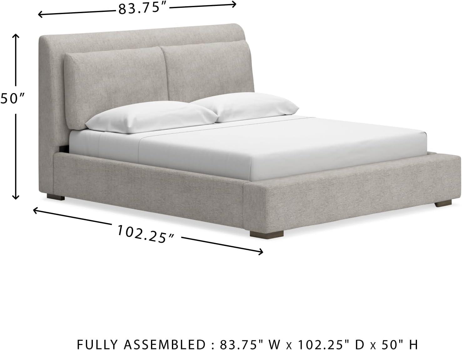 imageSignature Design by Ashley Cabalynn Casual Queen Upholstered Bed Foundation or Box Spring Needed BeigeCalifornia King Upholstered Bed