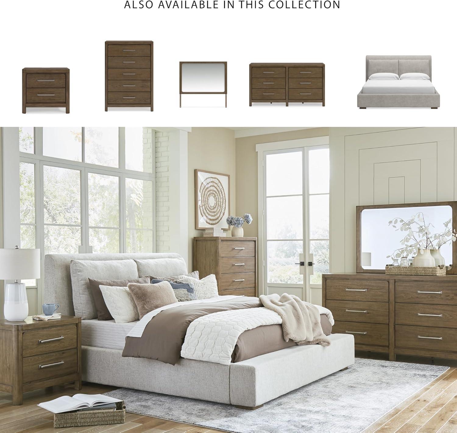 imageSignature Design by Ashley Cabalynn Casual Queen Upholstered Bed Foundation or Box Spring Needed BeigeCalifornia King Upholstered Bed