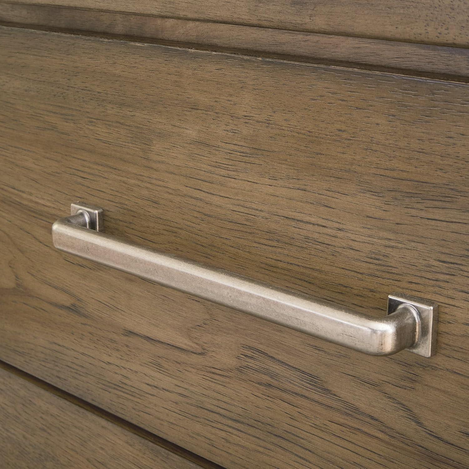 imageSignature Design by Ashley Cabalynn Casual Queen Upholstered Bed Foundation or Box Spring Needed BeigeDresser and Mirror