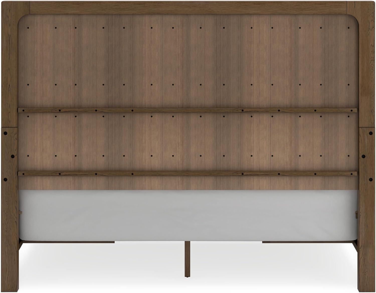 imageSignature Design by Ashley Cabalynn Casual Queen Upholstered Bed Foundation or Box Spring Needed BeigeKing Panel Bed with Storage