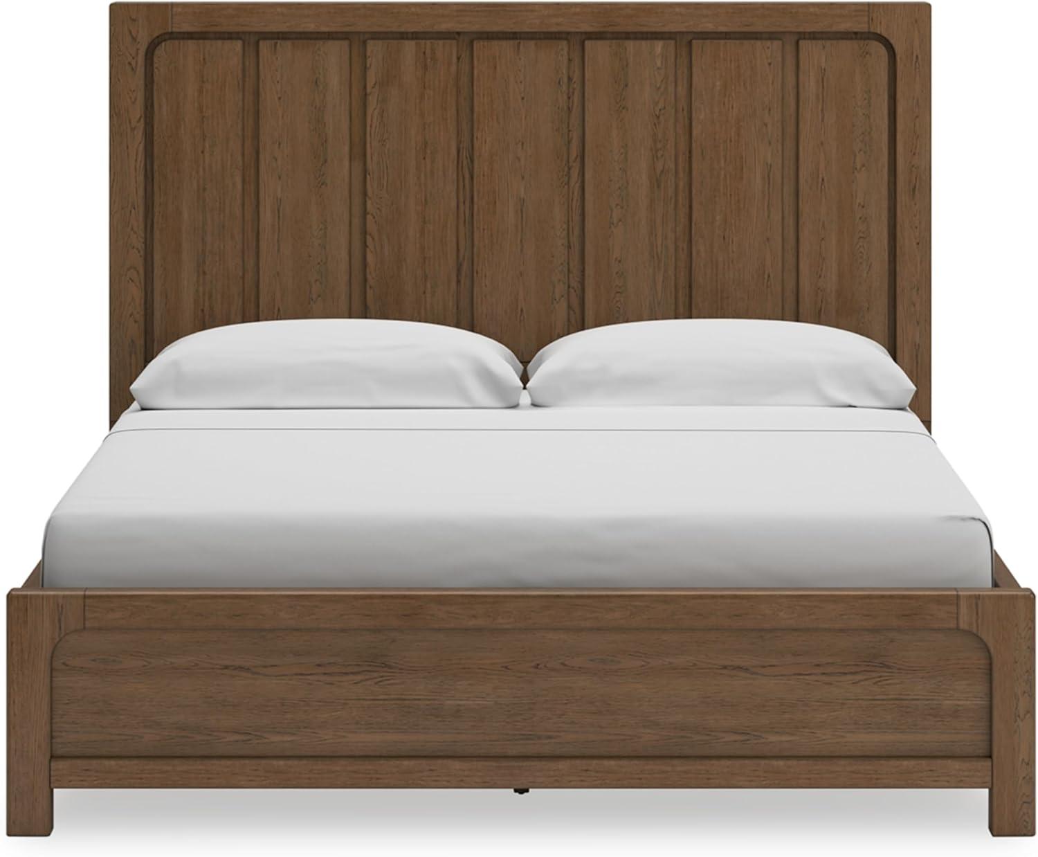 imageSignature Design by Ashley Cabalynn Casual Queen Upholstered Bed Foundation or Box Spring Needed BeigeKing Panel Bed with Storage