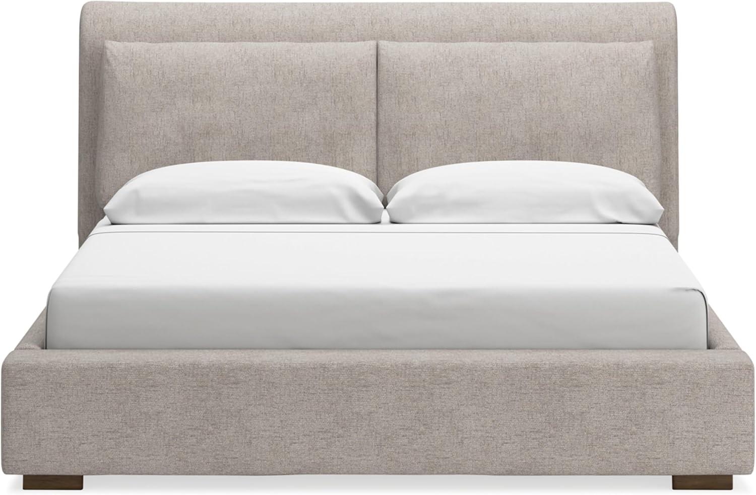 imageSignature Design by Ashley Cabalynn Casual Queen Upholstered Bed Foundation or Box Spring Needed BeigeKing Upholstered Bed