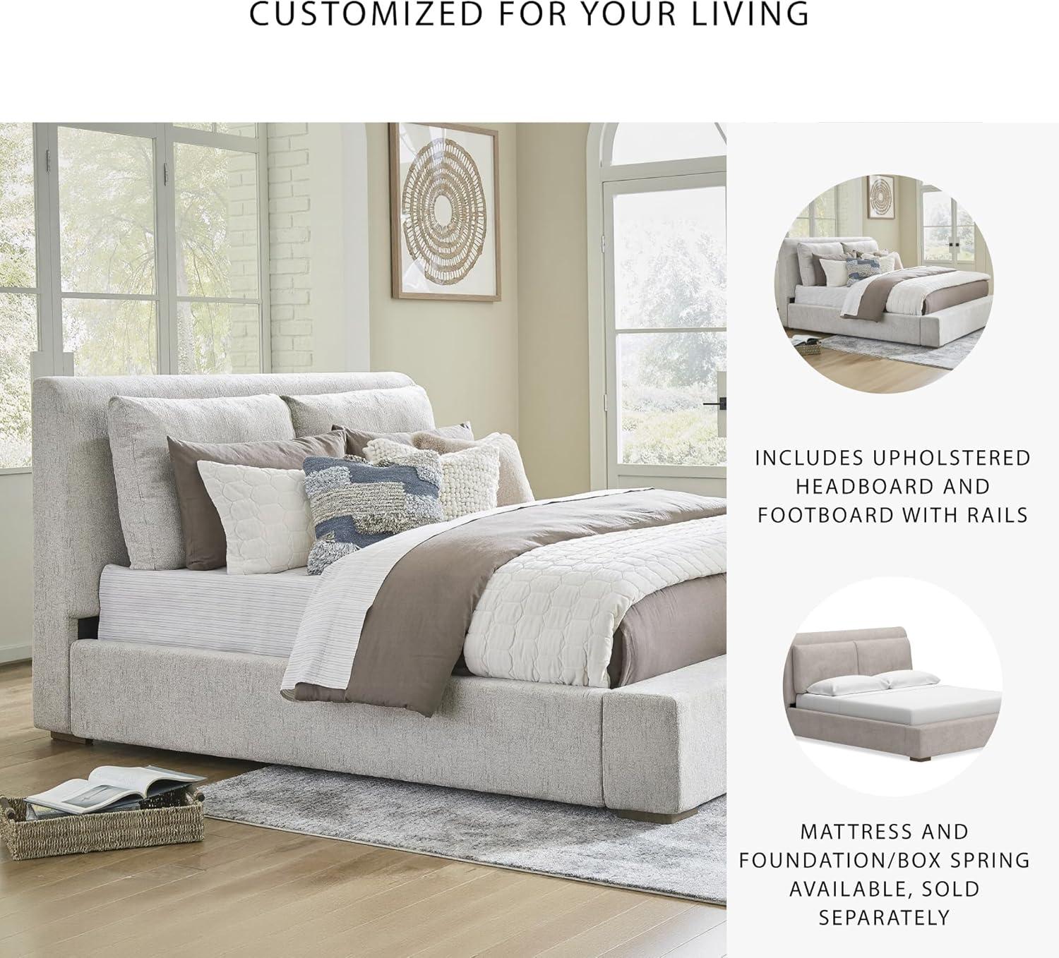 imageSignature Design by Ashley Cabalynn Casual Queen Upholstered Bed Foundation or Box Spring Needed BeigeKing Upholstered Bed