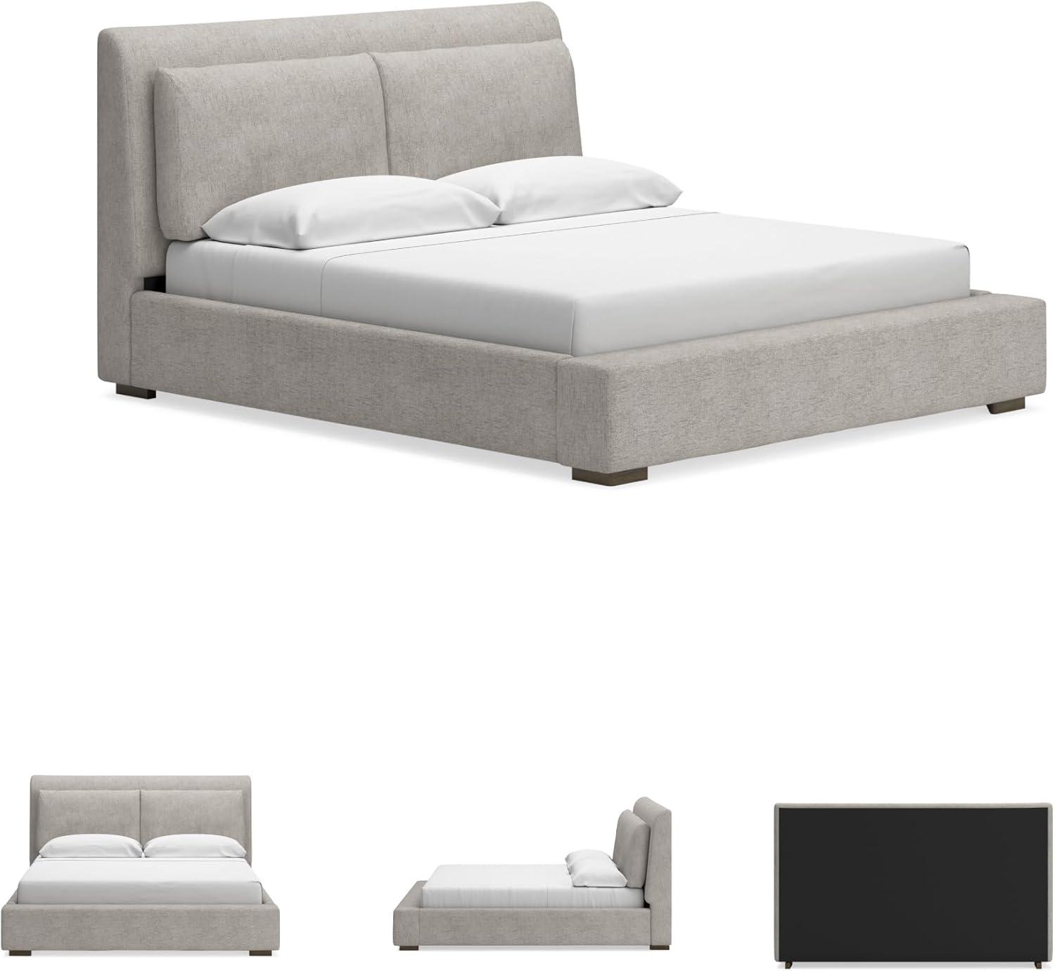 imageSignature Design by Ashley Cabalynn Casual Queen Upholstered Bed Foundation or Box Spring Needed BeigeKing Upholstered Bed