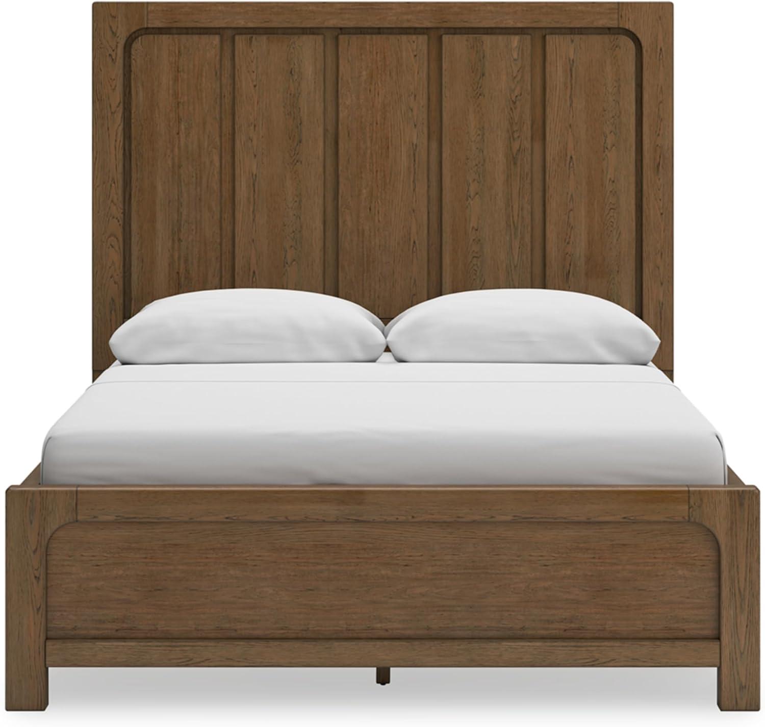 imageSignature Design by Ashley Cabalynn Casual Queen Upholstered Bed Foundation or Box Spring Needed BeigeQueen Panel Bed with Storage