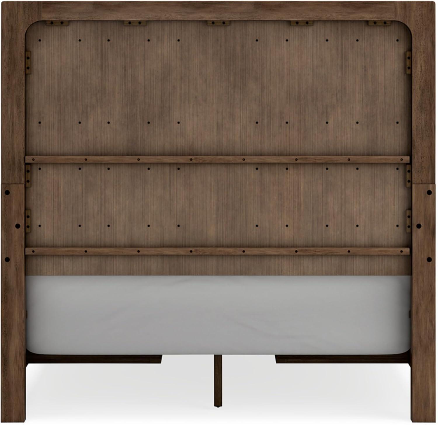 imageSignature Design by Ashley Cabalynn Casual Queen Upholstered Bed Foundation or Box Spring Needed BeigeQueen Panel Bed with Storage