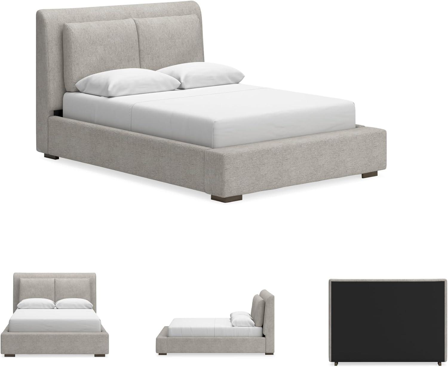 imageSignature Design by Ashley Cabalynn Casual Queen Upholstered Bed Foundation or Box Spring Needed BeigeQueen Upholstered Bed