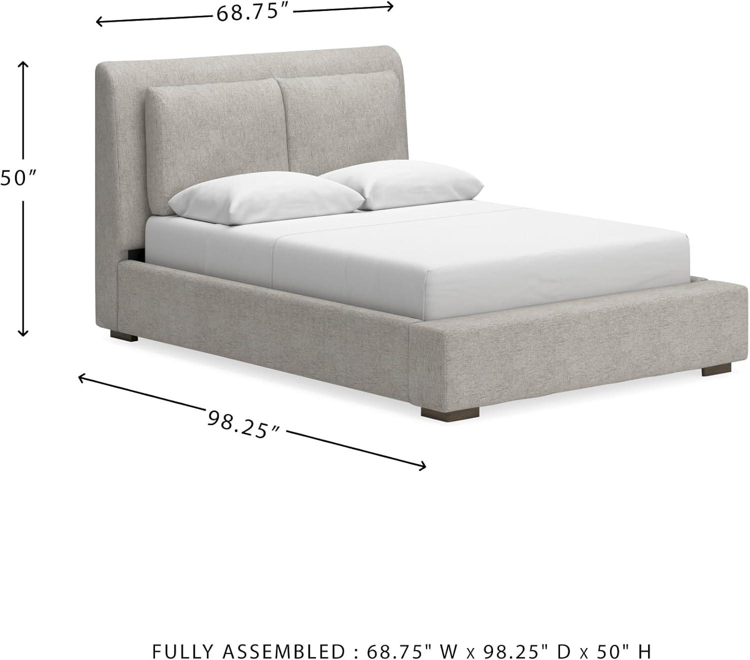 imageSignature Design by Ashley Cabalynn Casual Queen Upholstered Bed Foundation or Box Spring Needed BeigeQueen Upholstered Bed