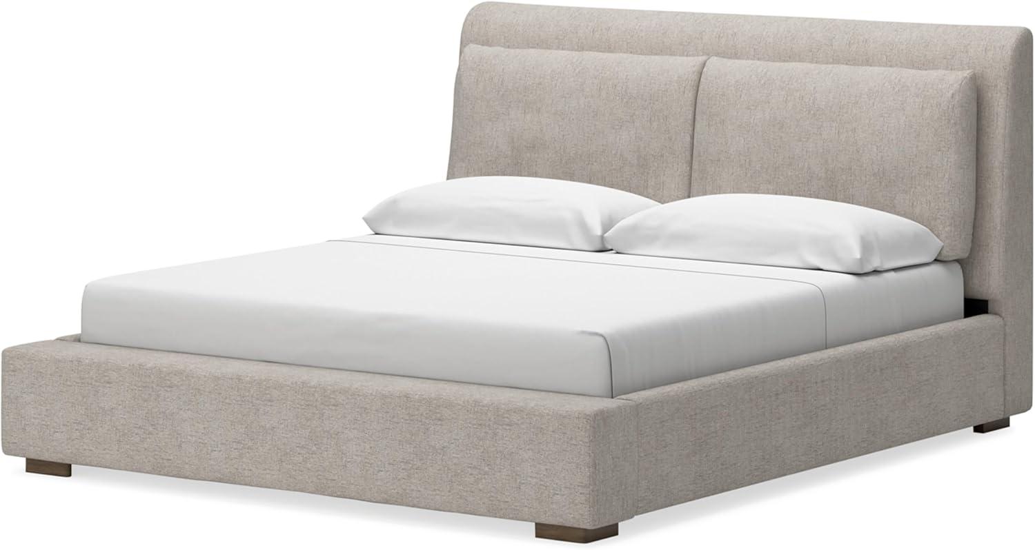 imageSignature Design by Ashley Cabalynn Casual Queen Upholstered Bed Foundation or Box Spring Needed BeigeQueen Upholstered Bed