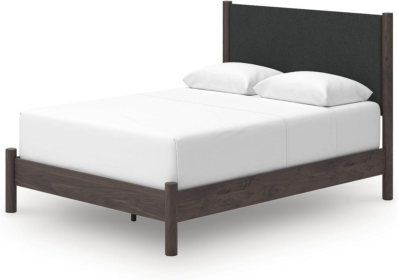 imageSignature Design by Ashley Cadmori Retro Panel Bed Foundation or Box Spring Needed King Dark BrownDark Brown