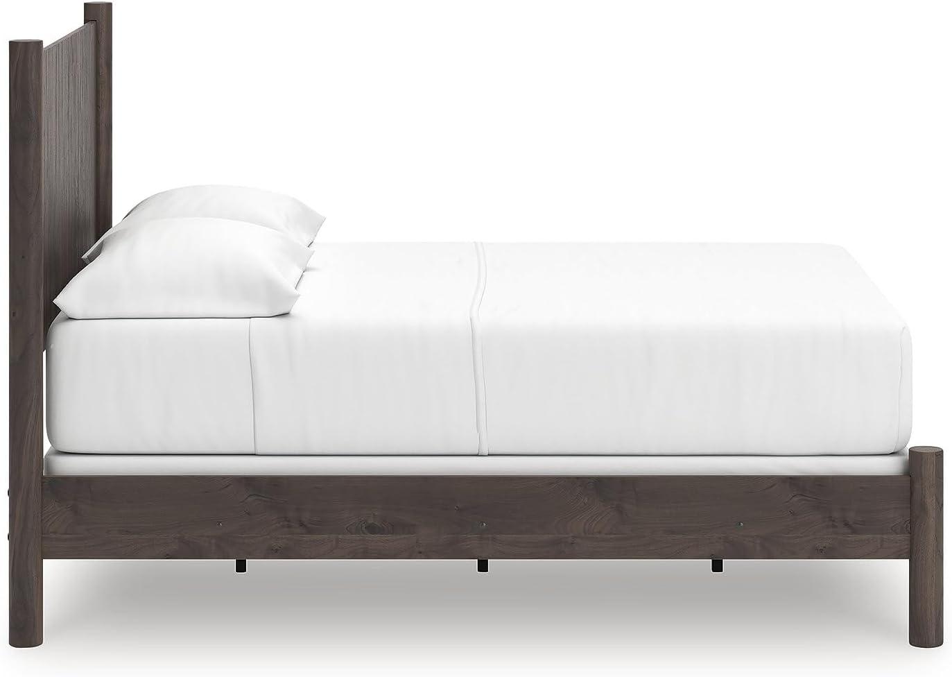 imageSignature Design by Ashley Cadmori Retro Panel Bed Foundation or Box Spring Needed King Dark BrownDark Brown