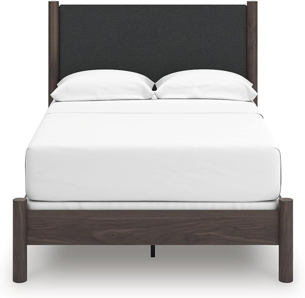 imageSignature Design by Ashley Cadmori Retro Panel Bed Foundation or Box Spring Needed King Dark BrownDark Brown