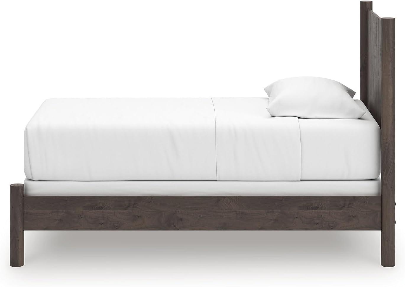 imageSignature Design by Ashley Cadmori Retro Panel Bed Foundation or Box Spring Needed King Dark BrownDark Brown