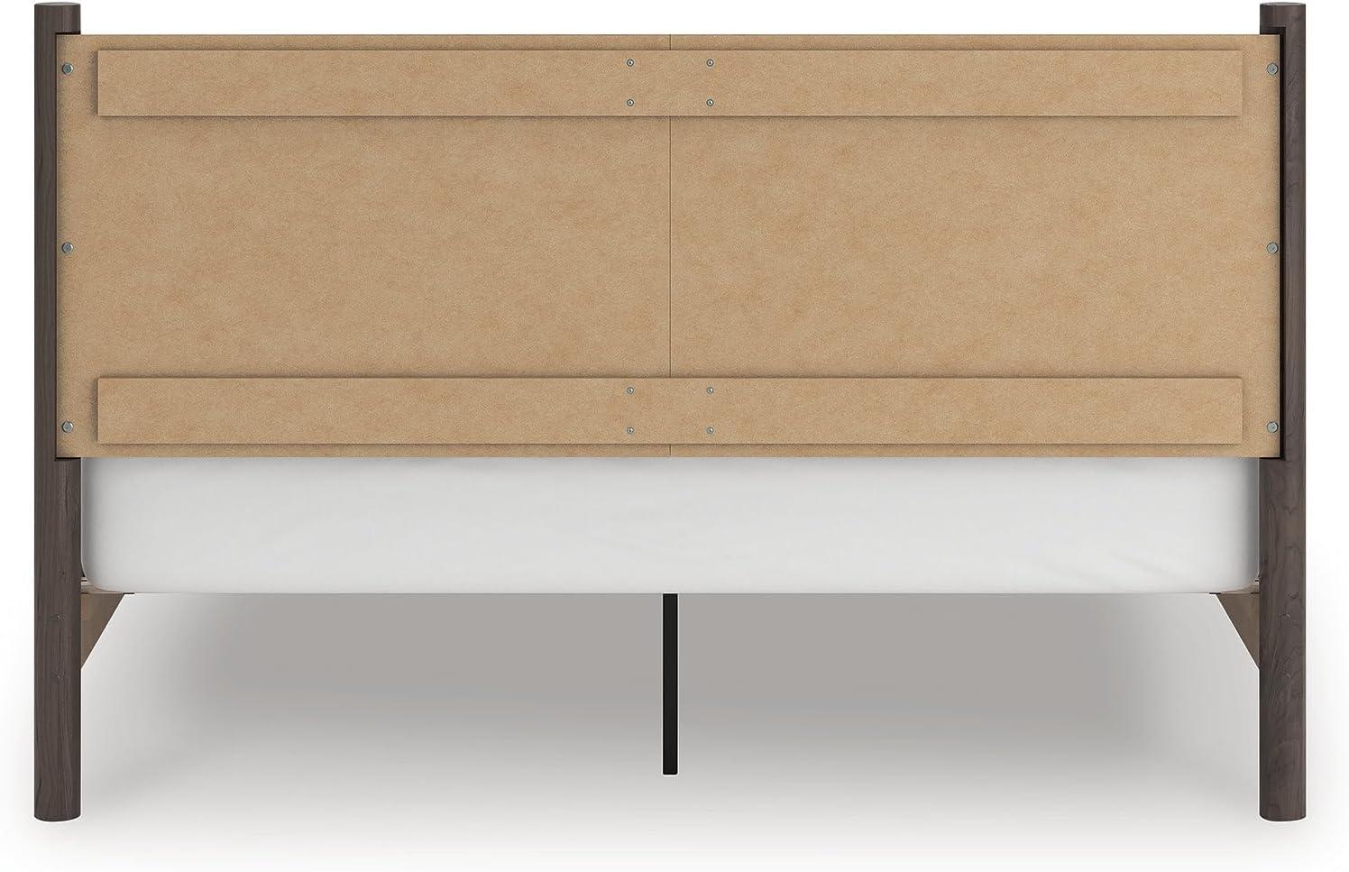 imageSignature Design by Ashley Cadmori Retro Panel Bed Foundation or Box Spring Needed King Dark BrownDark Brown