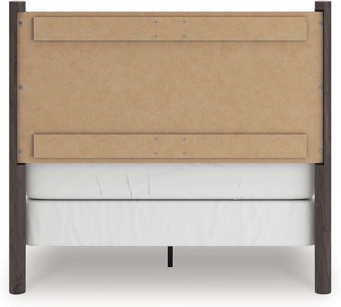 imageSignature Design by Ashley Cadmori Retro Panel Bed Foundation or Box Spring Needed King Dark BrownDark Brown