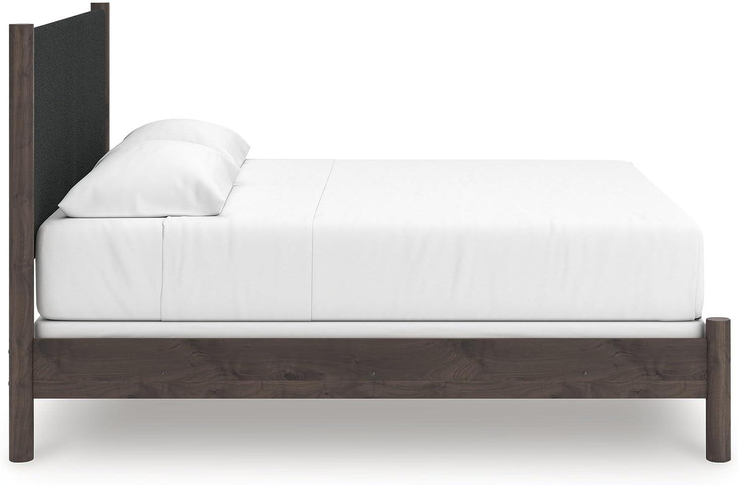 imageSignature Design by Ashley Cadmori Retro Panel Bed Foundation or Box Spring Needed King Dark BrownDark Brown