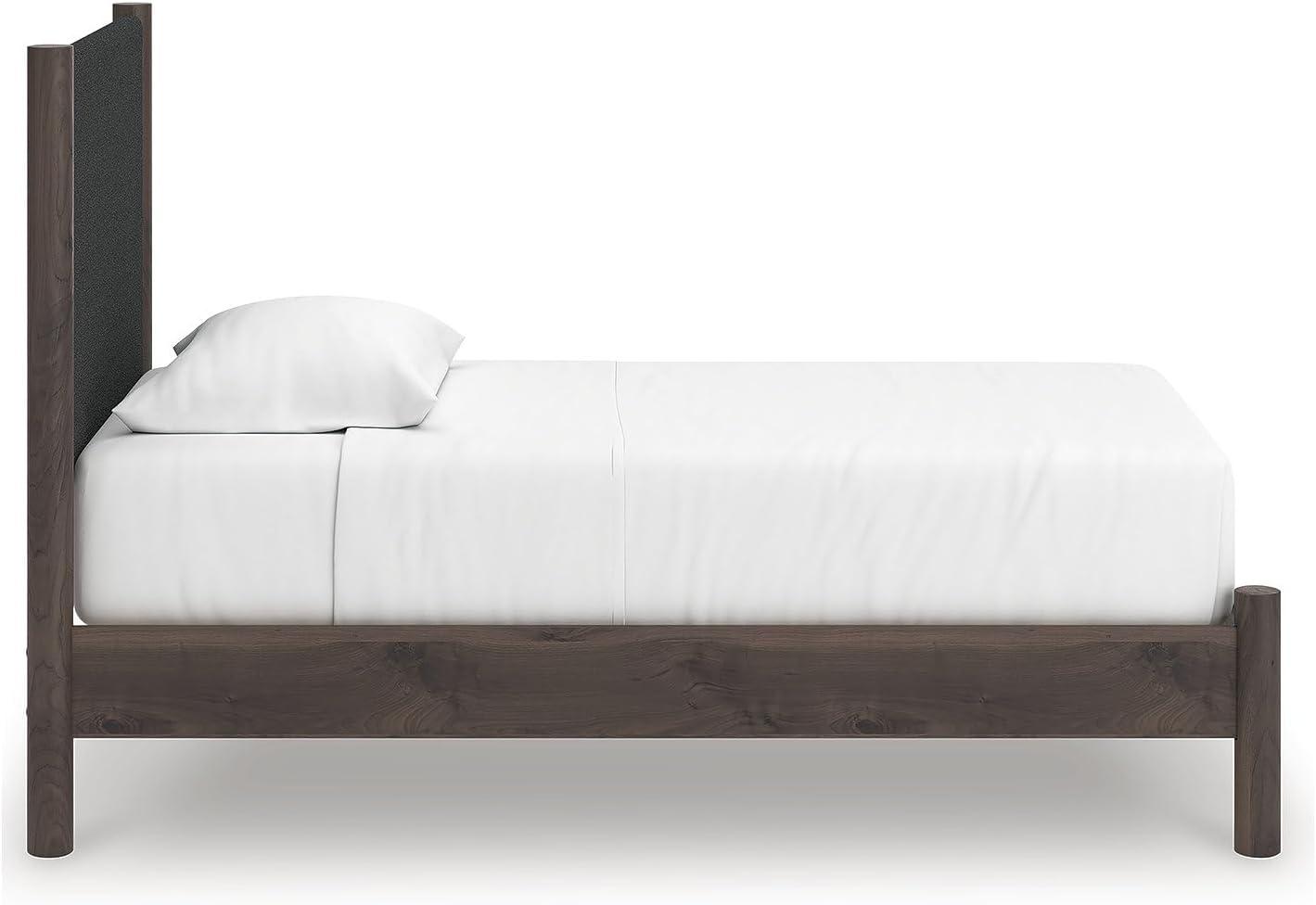 imageSignature Design by Ashley Cadmori Retro Panel Bed Foundation or Box Spring Needed King Dark BrownDark Brown