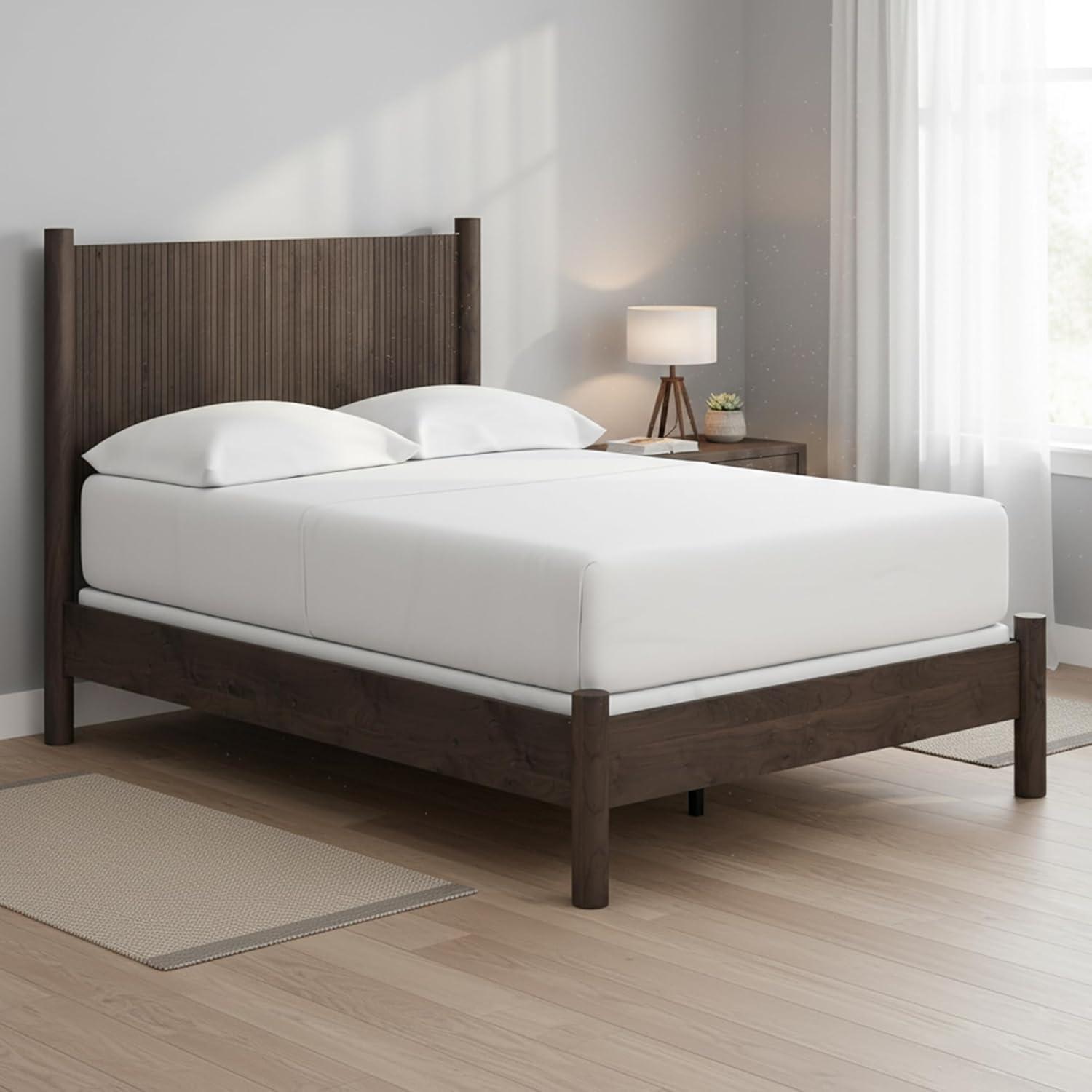imageSignature Design by Ashley Cadmori Retro Panel Bed Foundation or Box Spring Needed King Dark BrownDark Brown