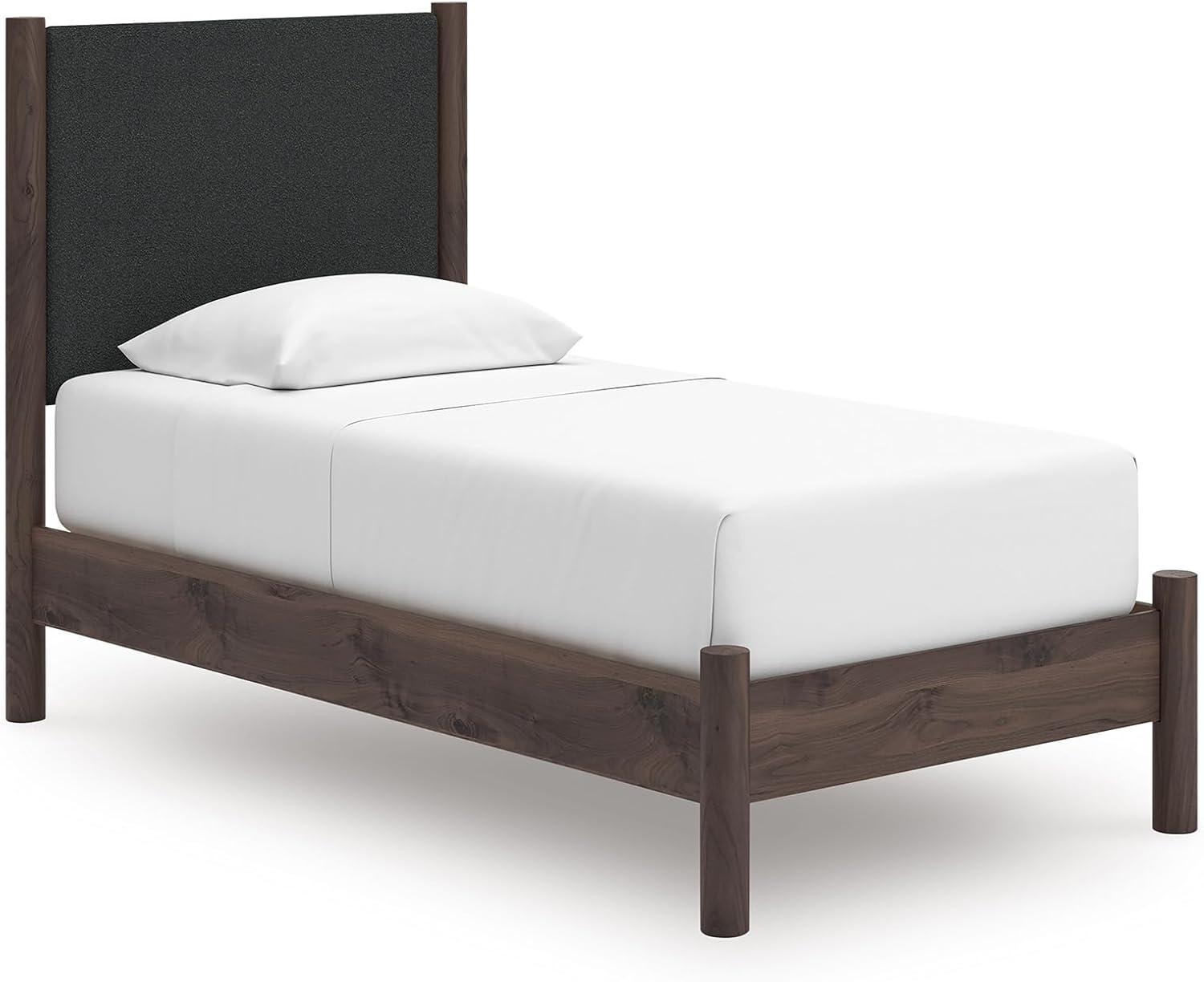 imageSignature Design by Ashley Cadmori Retro Panel Bed Foundation or Box Spring Needed King Dark BrownDark Brown