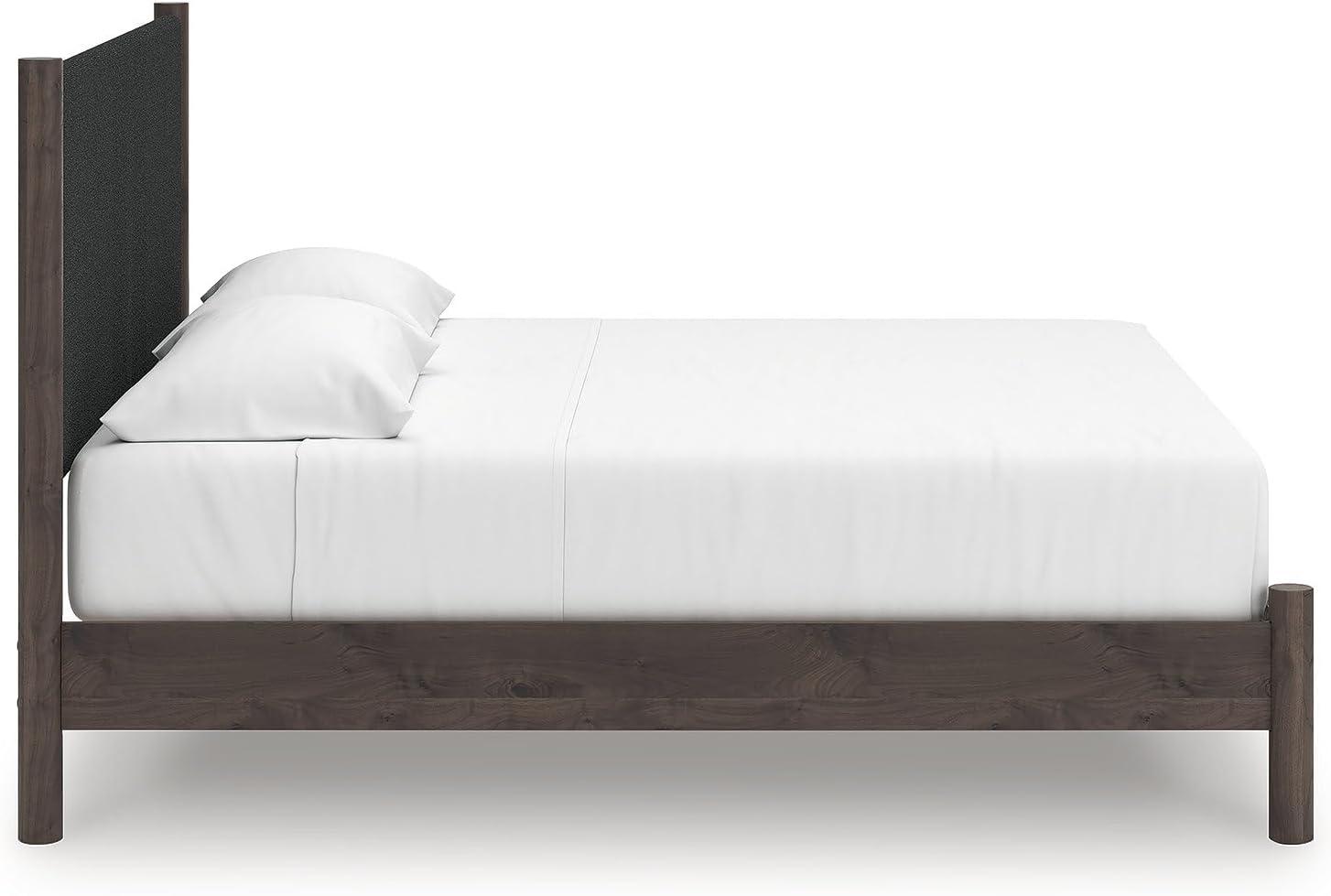 imageSignature Design by Ashley Cadmori Retro Panel Bed Foundation or Box Spring Needed King Dark BrownDark Brown
