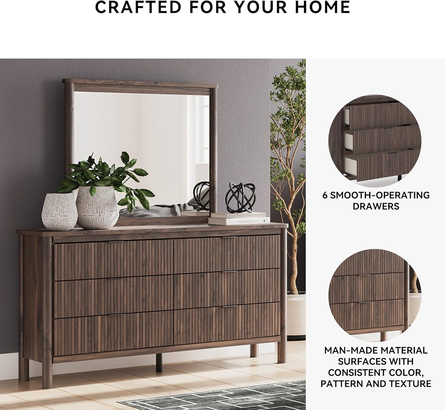 imageSignature Design by Ashley Cadmori Retro Panel Bed Foundation or Box Spring Needed King Dark BrownDark Brown